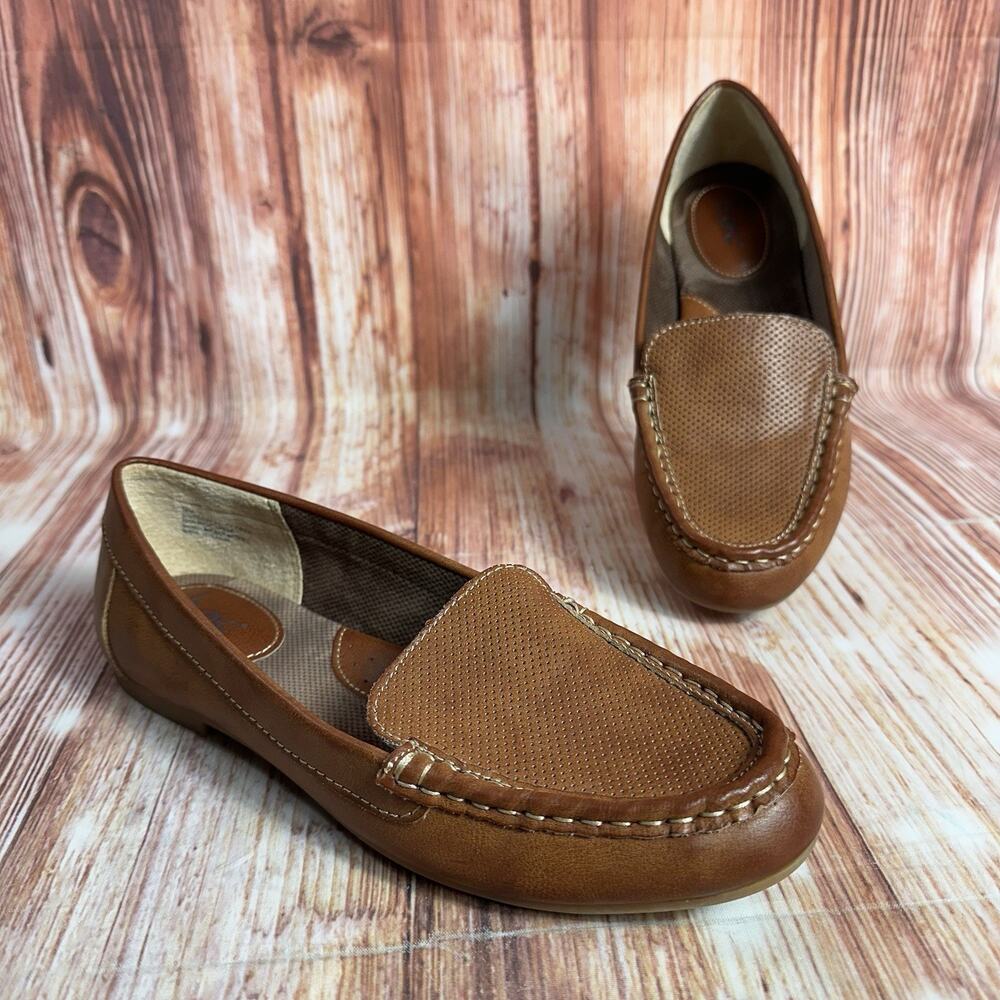 boc JANA Womens Size 9 M Tan Leather Loafers Flats Comfort Casual Shoes
